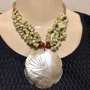 New Abalone Mongbean Necklace